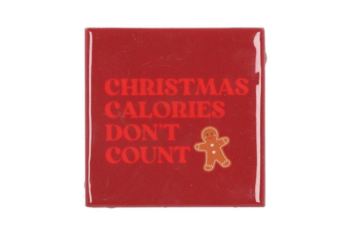Tile Christmas Calories 10x10x1cm Nm