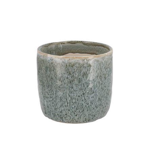 Iron Stone Light Blue Glazed Pot 16x15cm