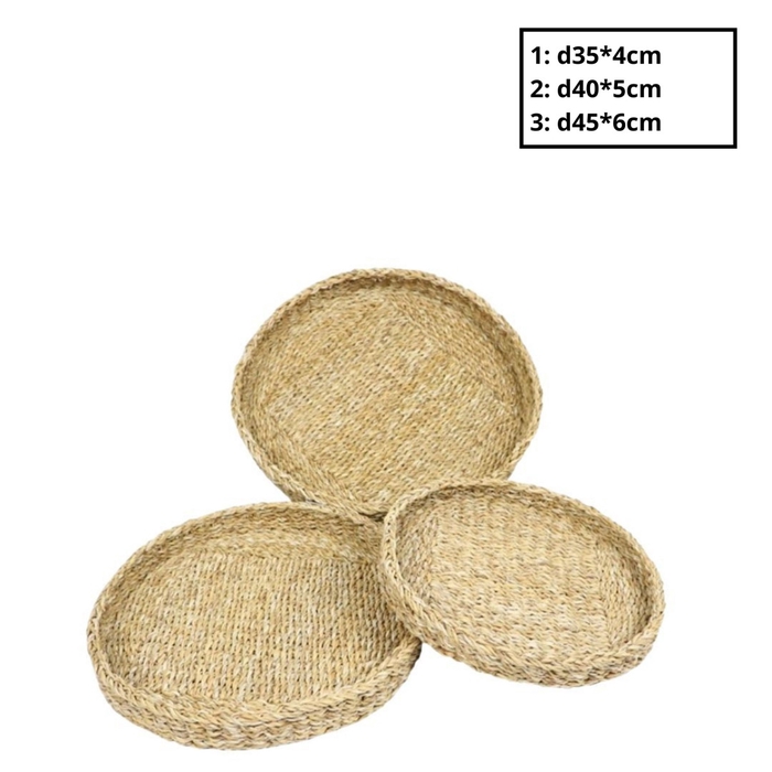 <h4>Basket sets Manatee Grass S/3 d45*6cm</h4>