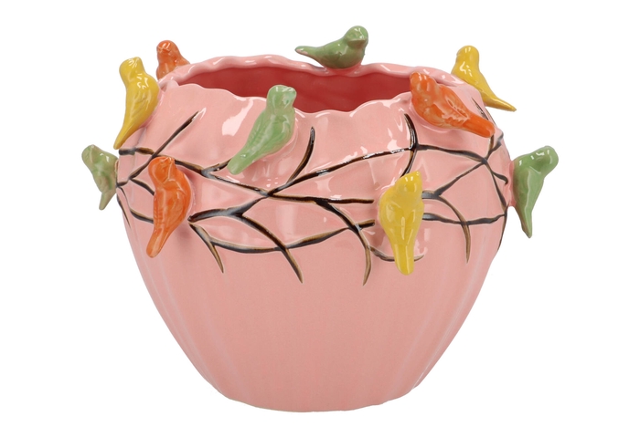 Bird Pot Pink 28x28x22cm