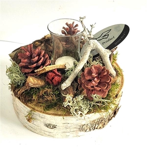 Kerst Arrangement Rond NR 1.2 Rood