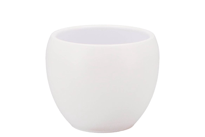 Vinci Matt White Flower Pot 14x11cm