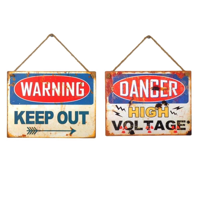 <h4>Wall Hanger 30x40cm Mtl Danger</h4>