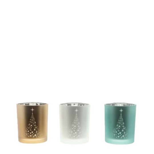 <h4>Kerst Theelichthouder boom d07*8cm</h4>