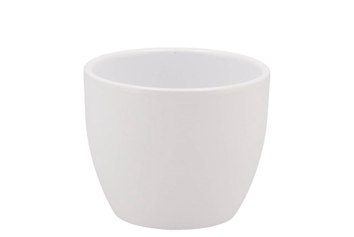 <h4>Ceramic White Matt Pot 10cm</h4>