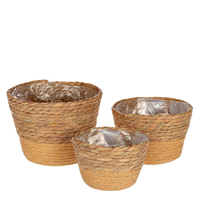 <h4>Basket sets Fuse pot S/3 d21*16cm</h4>