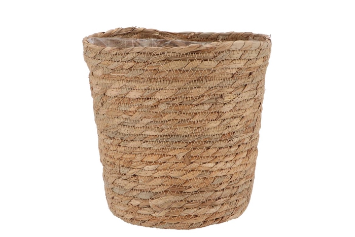 Seagrass Straw Basket Pot Brown 22x22cm