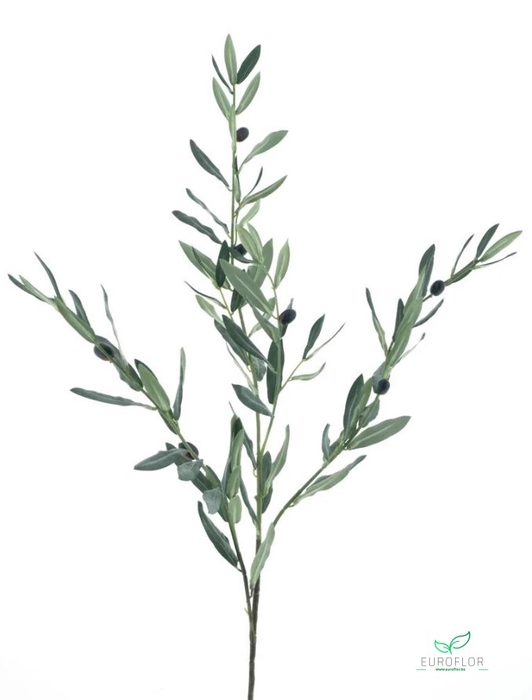 SILK FLOWERS - OLIVE SPRAY ARAGON GREEN 96CM