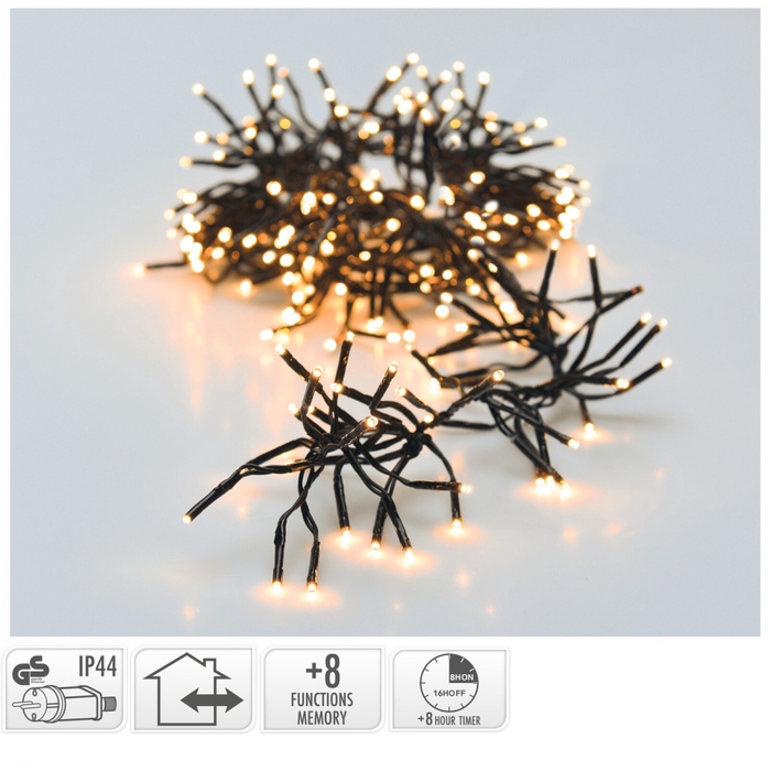 <h4>Christmas LED garland cluster 192L 1.5m</h4>