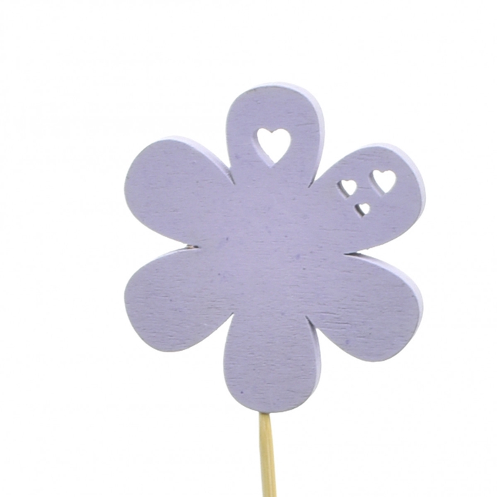 <h4>Bijsteker 20cm Bloem hout 7cm</h4>