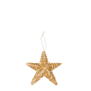 Christmas natural Star straw d15cm