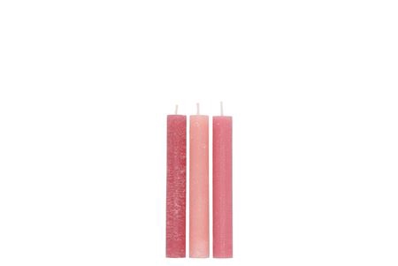 <h4>Candle Frosty Taper Sweets Pink Mix 2x15cm</h4>