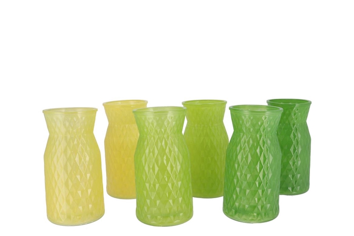 <h4>Diamond Green Mix Vase Ass 12x16cm Nm</h4>