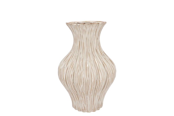 <h4>Lima White Vase Neck 21x21x31cm</h4>