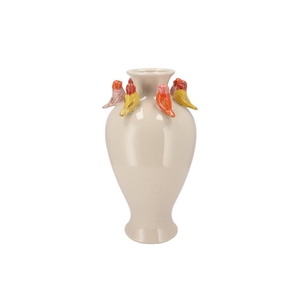 Bird Spring Vase Long White 23x23x42cm