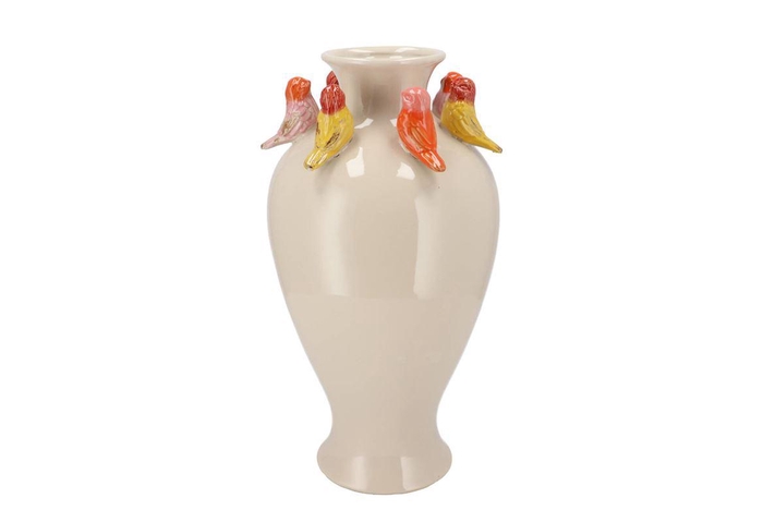 <h4>Bird Spring Vase Long White 23x23x42cm</h4>