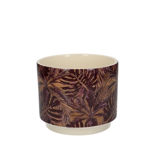 Opruiming Leaves deco pot d13*10.5cm