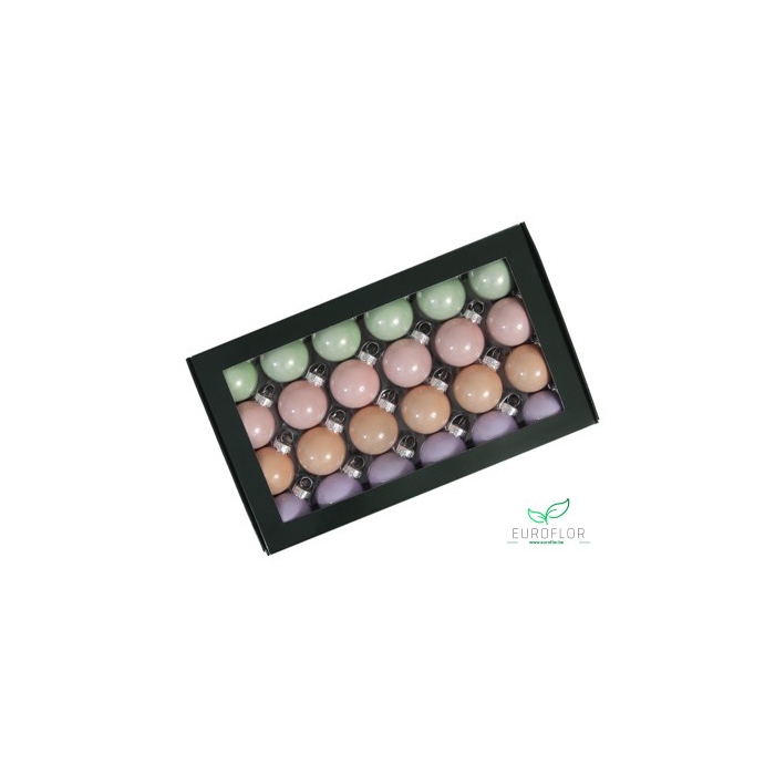 <h4>KERSTBAL GLASS 40MM 48PCS PASTEL OPAL</h4>