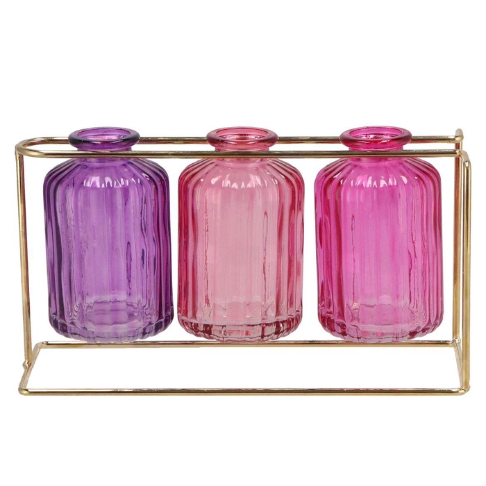 <h4>Karakum Pretty Pink Rack Gold 22x8x12cm</h4>