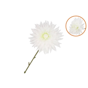 Silk Dahlia Pointy White 65cm