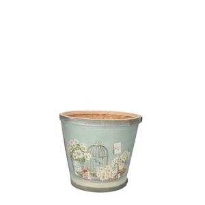 Hout Daisy pot d17*15cm