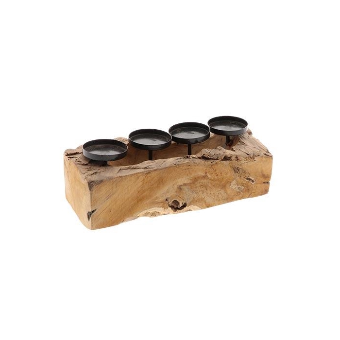 <h4>Candleholder 4 Teak Pirin L40W15H15</h4>