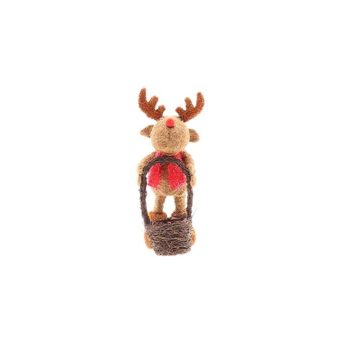 <h4>Reindeer With Basket W16H41</h4>