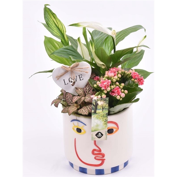 <h4>Keramiek face pot 14cm</h4>