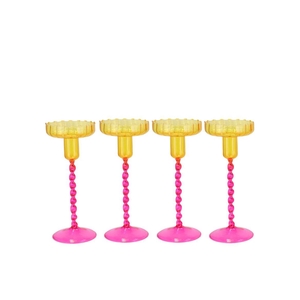 Jules Dutch Pink Candle Holder Ass 9x17cm