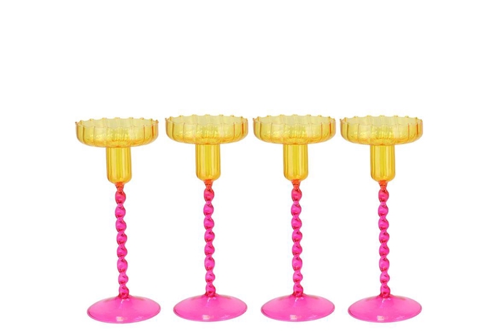 <h4>Jules Dutch Pink Candle Holder Ass 9x17cm</h4>