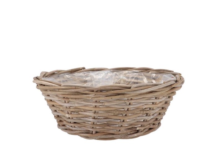 <h4>Rattan Kuboo Basket Low 35x13cm</h4>