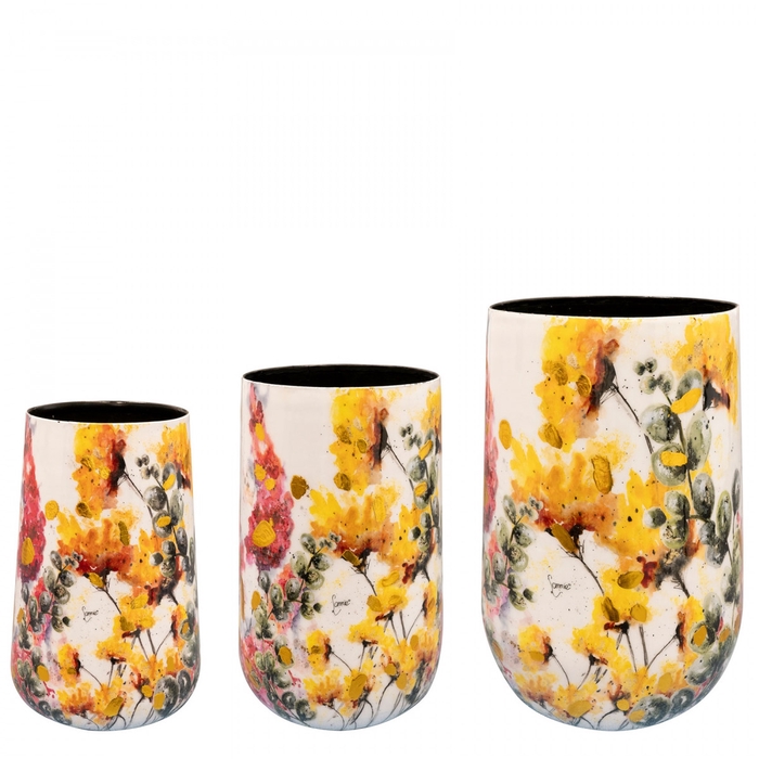 <h4>Homedeco Floral vase S/3 d20*29cm</h4>