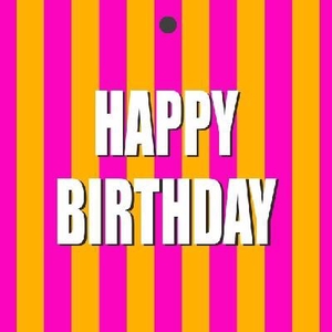 Labels Kaart 7*7cm x20 Happy Birthday