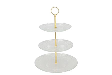<h4>Dayah Transparent Cake Shelf 18/20/25x33cm</h4>
