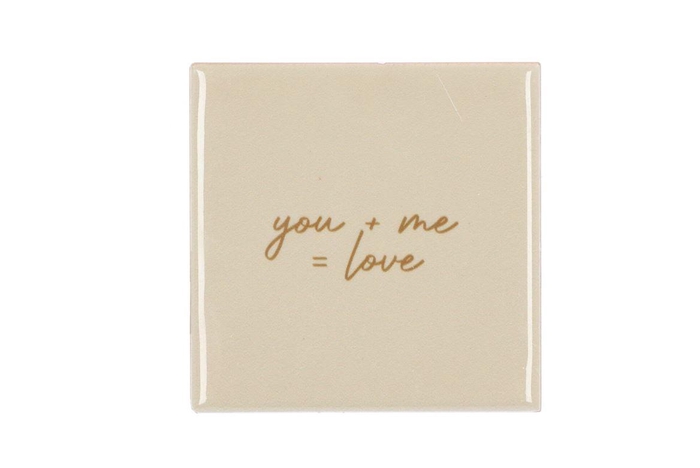 <h4>Tile You + Me = Love Natural 10x10x1cm</h4>