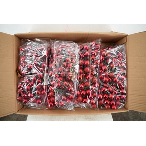 Pick Christmas ball 3x3cm+10cm stick ass red