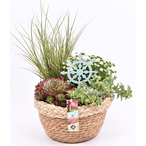 Jute mand met rand 23cm
