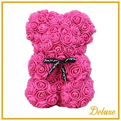 <h4>(04)Beer DELUXE op standaard 25cm roze in luxe cadeauverpakking !!!!</h4>