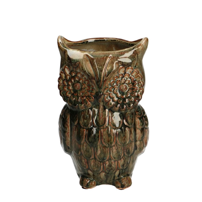 <h4>Herfst Keramiek Vaas uil 12.5*11.5*20cm</h4>