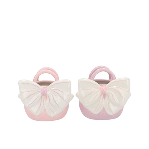 Yfke Dreamy Light Pink/purple Vase Bag Bow Ass 18x14x17cm Nm