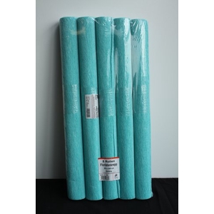 FLORISTENCREPE 50CM*2,5M TURQUOISE 5 ROLLEN