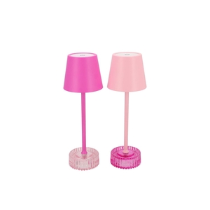 Luce Jolly Pink Glass On Foot Led Ass 11x11x33cm