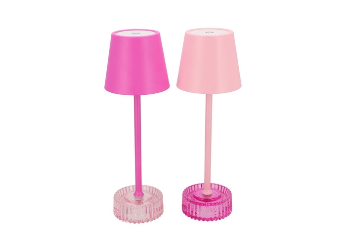Luce Jolly Pink Glass On Foot Led Ass 11x11x33cm Nm