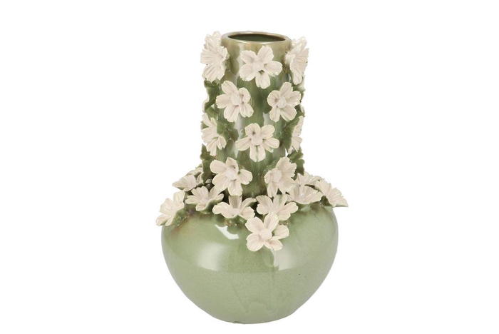 <h4>Daisy Green Vase Tube Flower 21x21x32cm</h4>