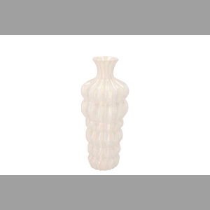 Dunja White Vase 12x12x25cm