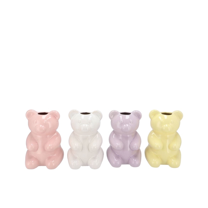 <h4>Candy Bear Pastel Mix Vase Ass 14x16x20</h4>