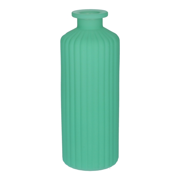 <h4>Bottle Caro lines d4.5\\7.5xh20 turquoise matt</h4>