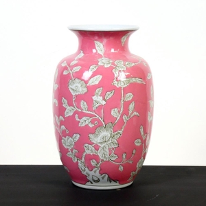 Porcelain vase H23cm pink