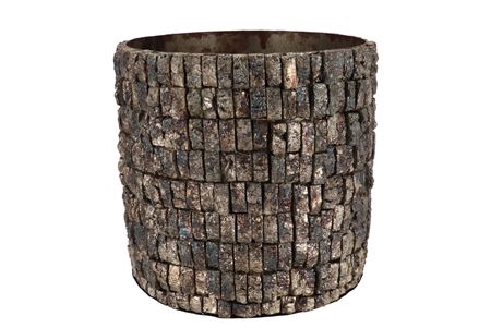 <h4>Nepal Iron Pot Birch Mosaic 25x25x23m Nm</h4>