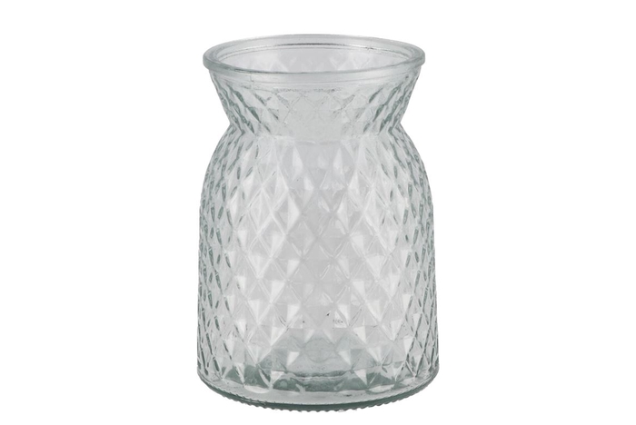 Diamond Clear Vase 12x16cm